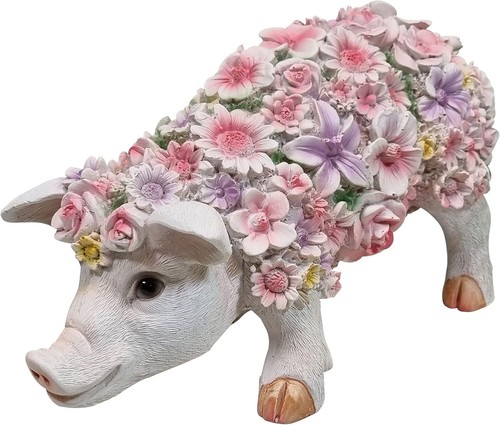 Deko schwein mit - deko, blumendekor