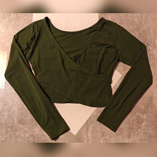 Damen top bauchfrei grün - damen,
