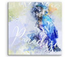 60x90cm Blauer Ara mit