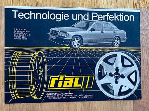 Rial alufelgen mercedes w201 - rial,