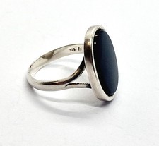 Antiker Ring 925er Silber Onyx