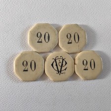 Paket 5 Wertmarken Wert 20