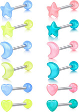 Zungenpiercing Set Edelstahl