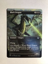 1x D&D Forgotten Realms Black Dragon Full Art NM/M Magic The Gathering Mtg