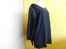 Damen Lagenlook Bluse gr.50.Schwarz.Lang-Transparent Ärmel.
