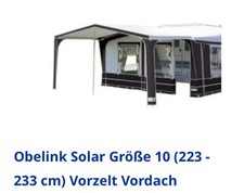 Vorzeltvordach, Sonnendach, Markise, Voortentluifel Gr. 10 Obelink Solar A223173
