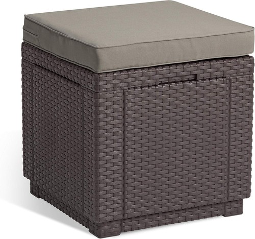 Keter cube gartenhocker taupe - cube,