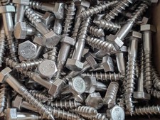 1000x DIN 571 Sechskant-Holzschrauben A2 Edelstahl 8 × 50 mm • OVP (10x100)