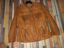 C&A JACKE KUNSTLEDER BRAUN GR 46