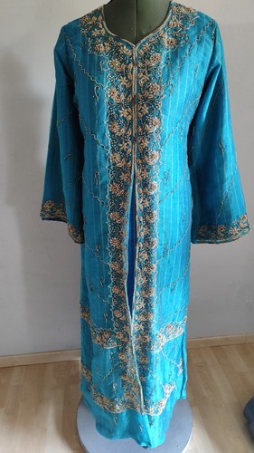 Türkiser kaftan festkleid - kaftan,