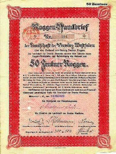 Roggenpfandbrief landschaft - roggenpfandbrief,
