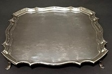 Antikes versilbertes Tablett