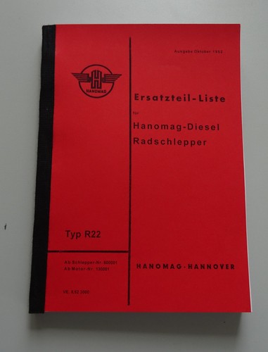 Hanomag ersatzteil liste - hanomag, r