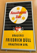 Brauerei Friedrich Düll Krautheim Ufr. Emailschild Krautheimer Bier Robert Dold