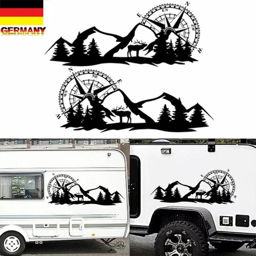 Aufkleber wohnwagen - 2x,