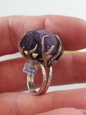 Silber Designer Ring Mit Unbehandelten Amethyst *RARITÄT *