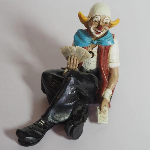 Vintage clown figur sitzend - figur,
