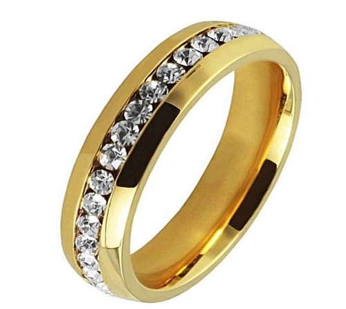 Edelstahl ring zirkonia steine - ring,