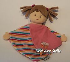 STERNTALER Schmusetuch Puppe Mädchen LAURA Rosa Cord gestreift Zöpfe 20 cm