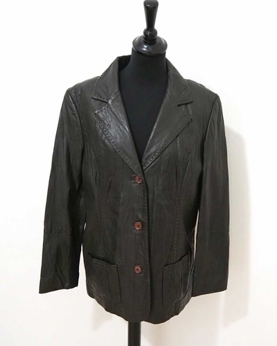 Damen lederjacke blazer 42 - damen, gr.