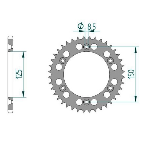 Alu kettenrad für ktm - alu,