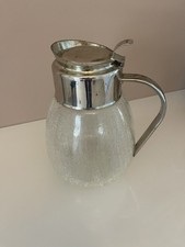 Vintage Karaffe  Montur Kalte Ente craquelé  Glas mit Deckel 60er-70er