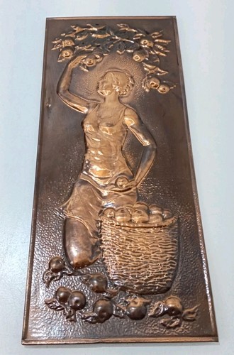 Kupfer wandbild relief frau - wandbild,