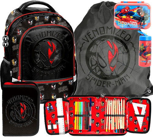 Spiderman schulranzen set 5in1 - schulranzen,