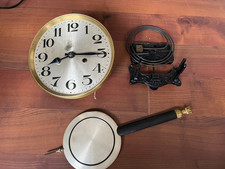 Altes Uhrwerk Pendel Zeigerpaar Zifferblatt Wanduhr Regulator Uhrmacher clock 