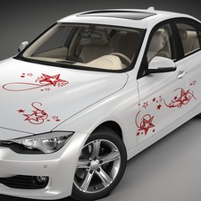 Autoaufkleber Sterne & Linien Abstrakt Aufkleber Set Auto Dekorset #1211