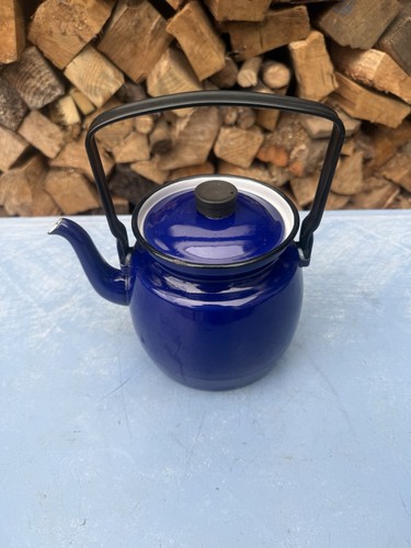 Vintage blau emaille - blau,