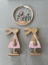 Osterdekoration Holz 2 Hasen