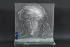 C26O14- Frantisek Halama (1913-1976) Glas Relief Jesus mit Dornenkrone 