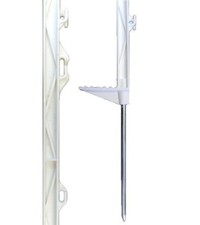 20 X WEISSE 3 FUSS PFOSTEN Elektrischer Zaun Pfähle Stangen 105 cm mit Spitze