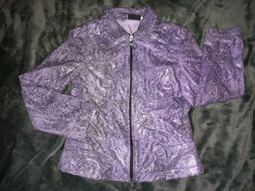 Kunst leder jacke 140 lila - leder,