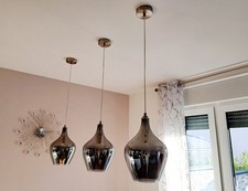 Pendelleuchte Silber, 3er Set, Länge Knapp 100cm