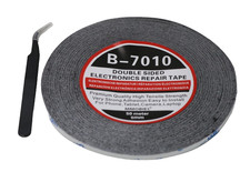 Doppelseitiges 5 mm Klebeband Reparatur stark klebend Tape 50 m Rolle (Schwarz)