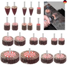 Wkmamo 20 Stück Lamellenschleifer, Schleifköpfe Fächerschleifer Set 10 Gr