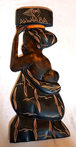 Akwaaba holzrelief ghana frau - holzrelief,