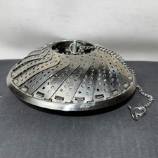 TCM Siebeinsatz a. Edelstahl für Töpfe  18,5cm flach verstaubar Dampfgareinsatz