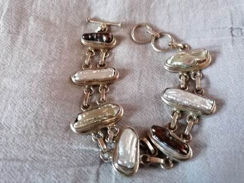 Keshi perlen armband 925er - keshi,