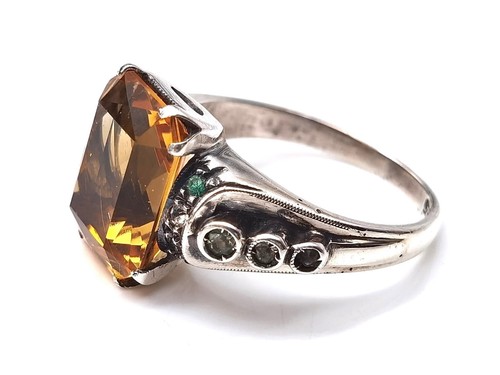 925 silber ring citrin art - ring,