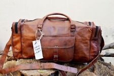 Ziegenleder Fitness Reise Gepäck Tasche Neu Echt Braun Vintage Herren Seesack...