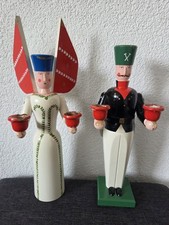 Engel und Bergmann Erzgebirge, Handgefertigte Holzfiguren