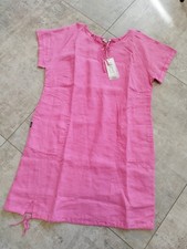 Soccx sommer leinen kleid pink - soccx,