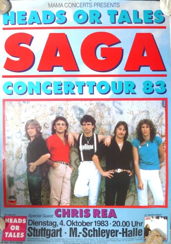 Saga original tourposter 1983 - original,