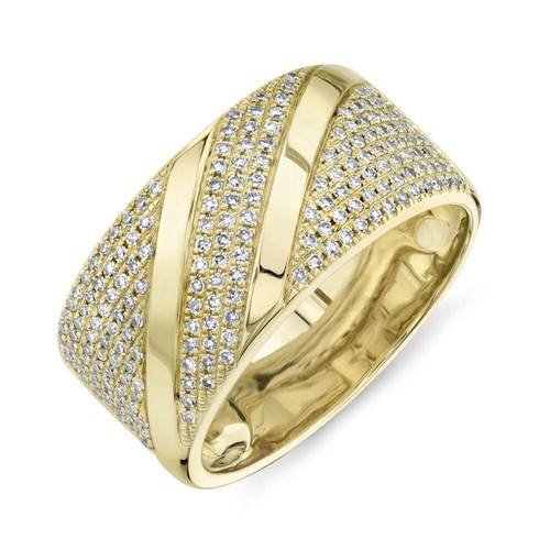 14k gelbgold pavé diamant - gelbgold,