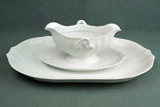 FÜRSTENBERG ANNA CARINA weiss Servierplatte 39 cm + Sauciere