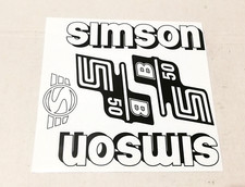 Satz Aufkleber passt f. Simson IFA B50 S50 S50B Seitendeckel Tank Weiß