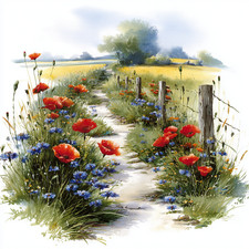 Wandbild Sommer Landschaft